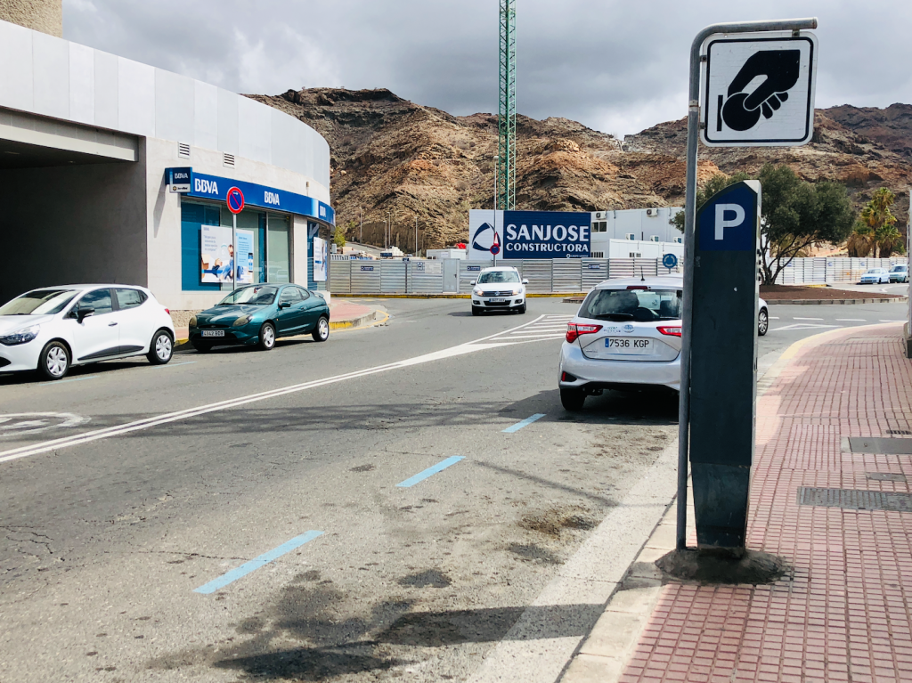 Parkeerautomaat in Puerto Rico op Gran Canaria
