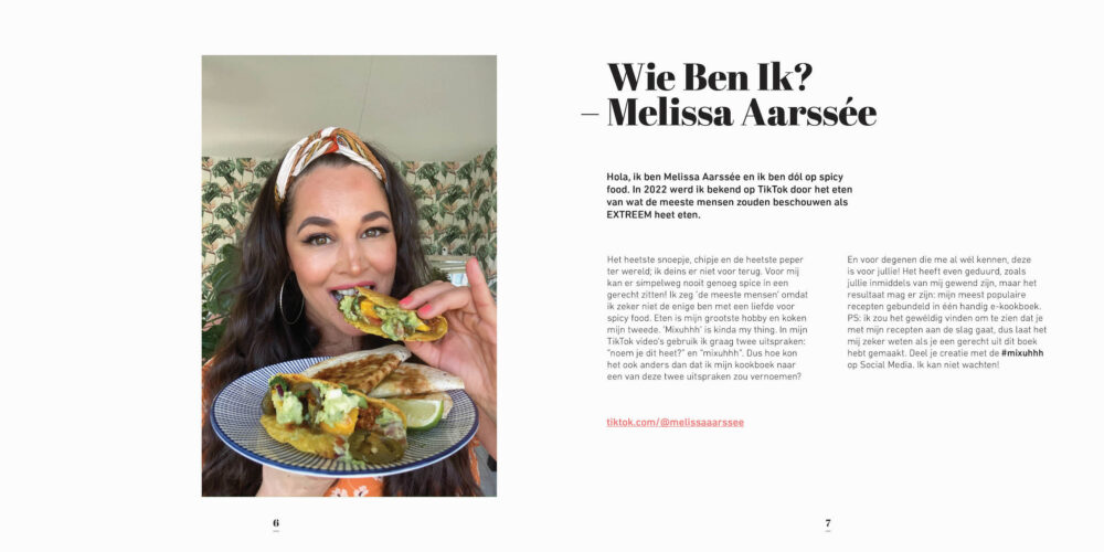 Wie ben ik? Mixuhhh e-kookboek Melissa Aarssée TikTokker
